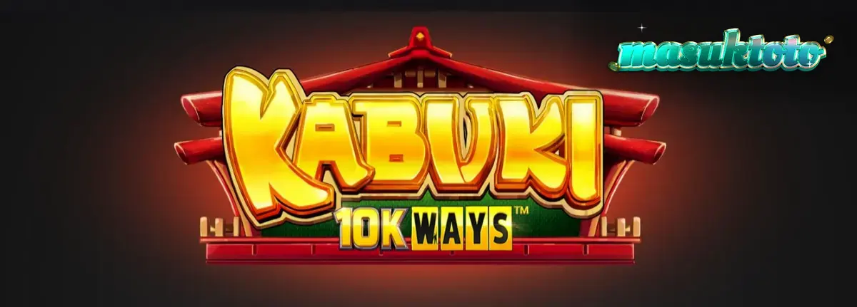 Tampilan visual slot Kabuki 10k Ways dengan tema teater Jepang dan hutan bambu